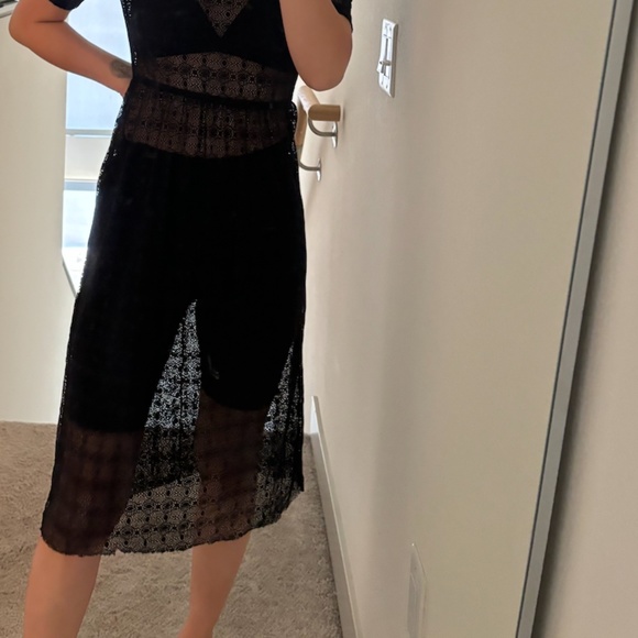 zara lace t-shirt mid dress - Picture 4 of 4
